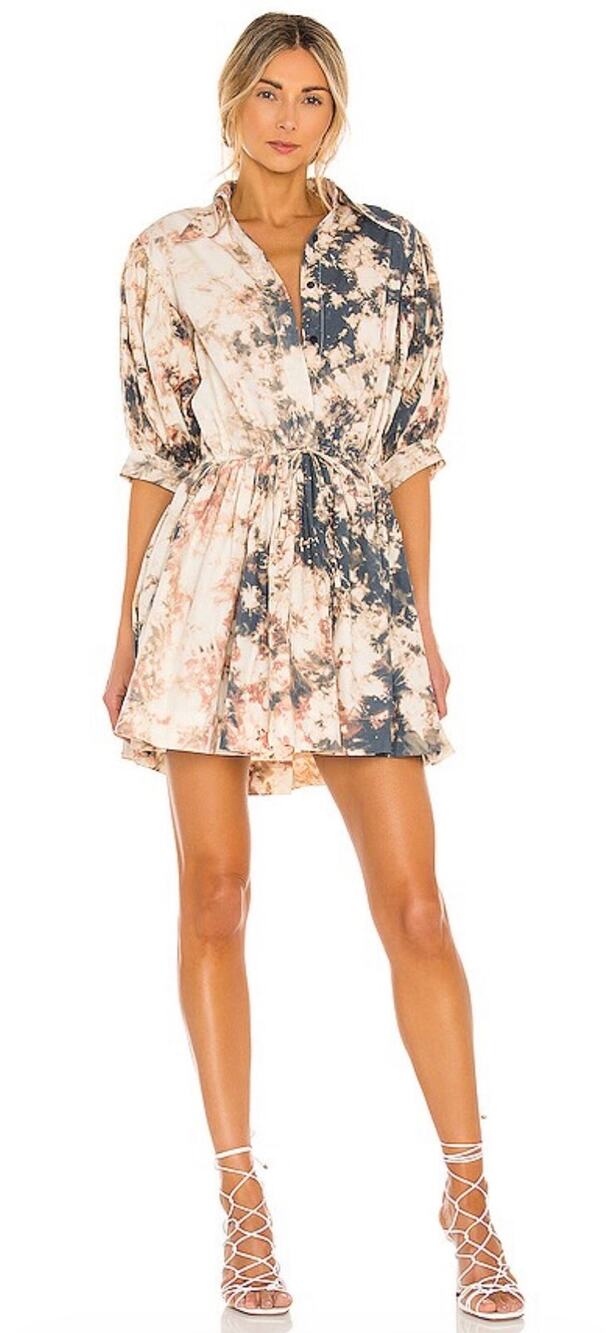SWF x REVOLVE Mini Collar Dress in Rejuvenation Tie Dye Size Large